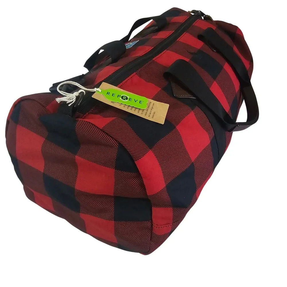 Polo Ralph Lauren‎ Buffalo Plaid Duffel Red Black Recycled REPREVE 405807135001